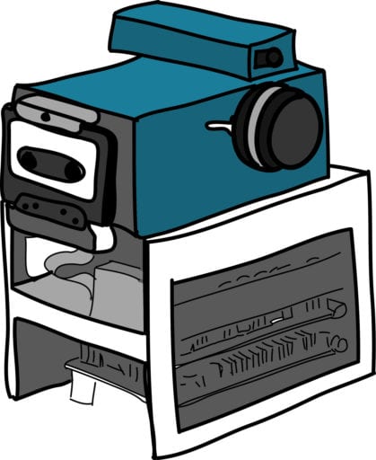 Drawing of Kodak's digital camera